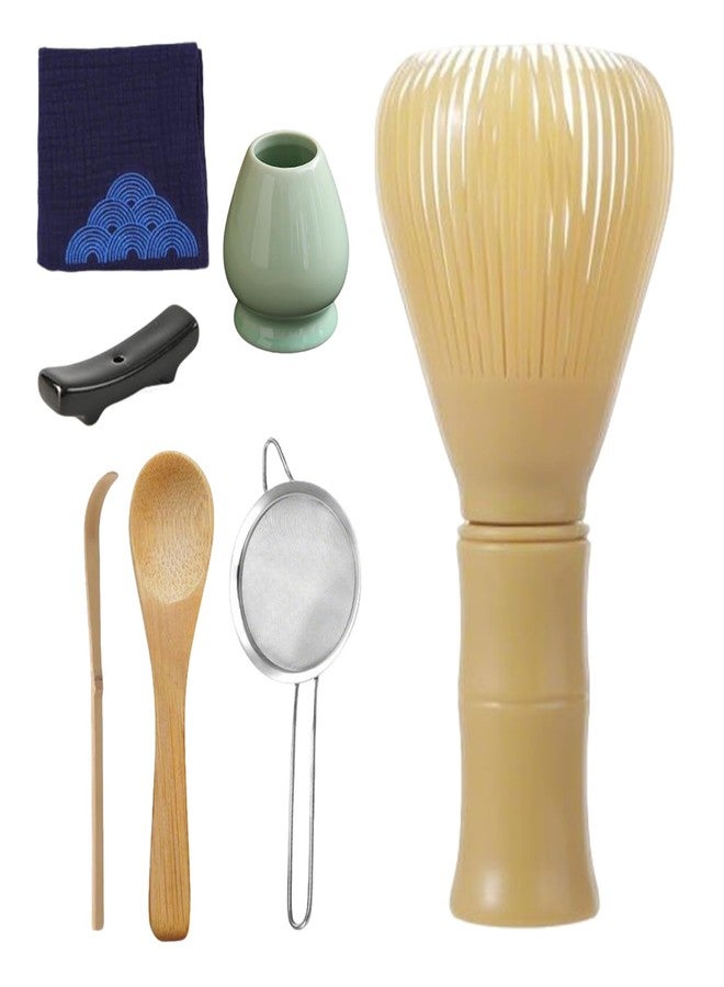 CartHome مجموعة ماتشا مكونة من 7 قطع، تتضمن مضرب ماتشا، مناسبة لتحضير شاي الماتشا، ومزج مسحوق الماتشا، وإعداد مشروب الماتشا التقليدي لعشاق الماتشا. - Image 1